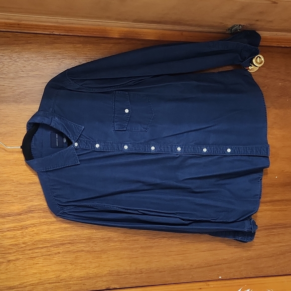 Men's XL Corderoy Navy Button Down Shirt - Picture 1 of 3